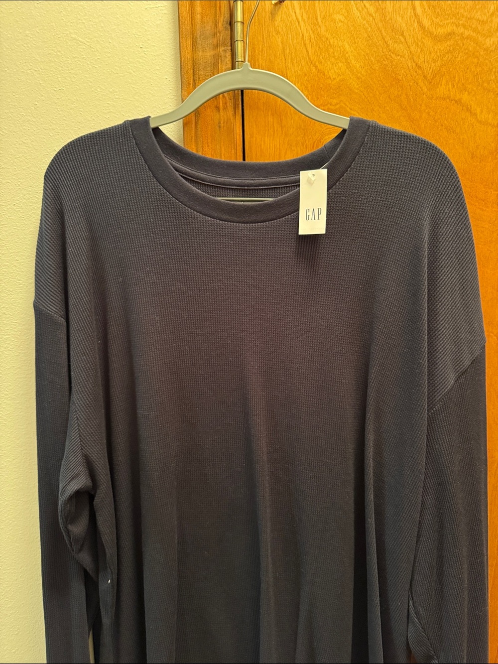 GAP Men’s Navy Crewneck Waffle Knit Sweater